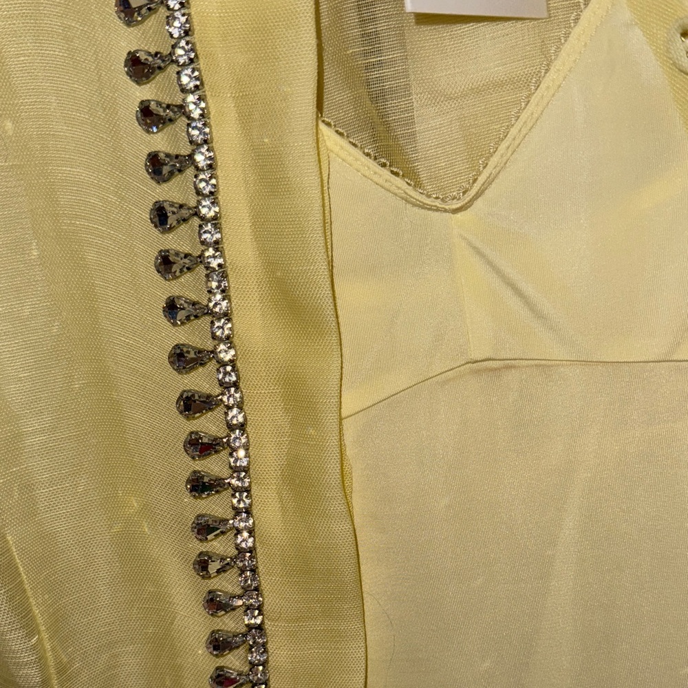 Zimmermann Yellow Crystal Embellished Blouse NWT - Picture 6 of 7